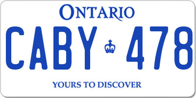 ON license plate CABY478