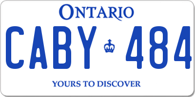 ON license plate CABY484