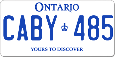 ON license plate CABY485