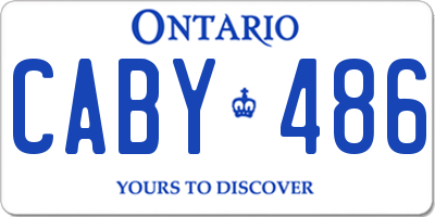 ON license plate CABY486