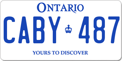 ON license plate CABY487