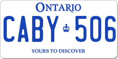 ON license plate CABY506