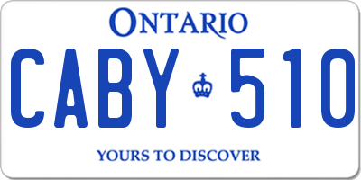 ON license plate CABY510