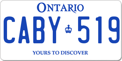 ON license plate CABY519