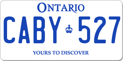 ON license plate CABY527