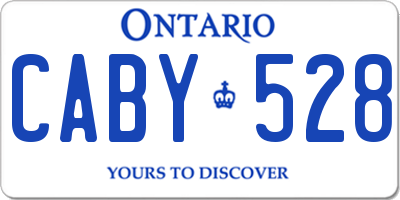 ON license plate CABY528