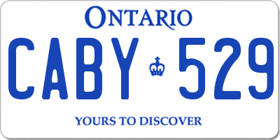 ON license plate CABY529