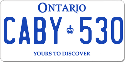 ON license plate CABY530