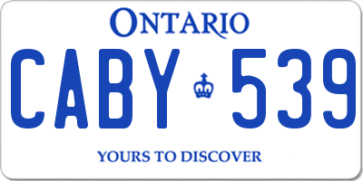 ON license plate CABY539