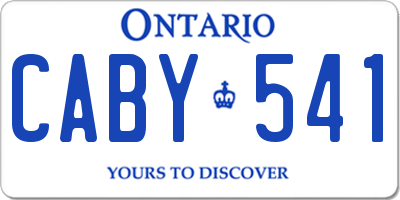 ON license plate CABY541