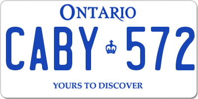 ON license plate CABY572