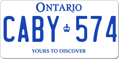 ON license plate CABY574