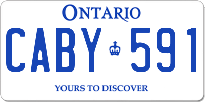 ON license plate CABY591