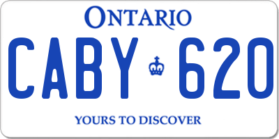 ON license plate CABY620