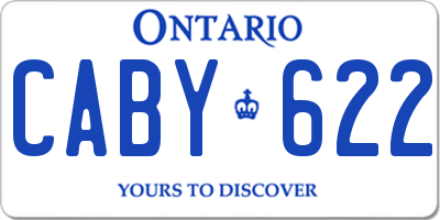 ON license plate CABY622