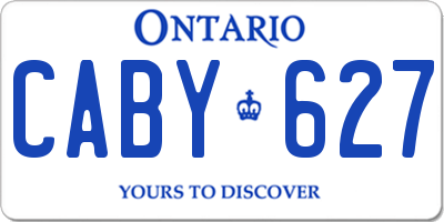 ON license plate CABY627