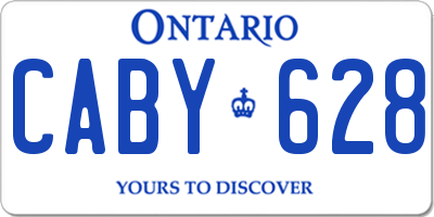 ON license plate CABY628