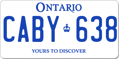 ON license plate CABY638