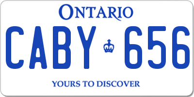 ON license plate CABY656