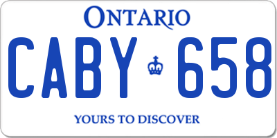 ON license plate CABY658