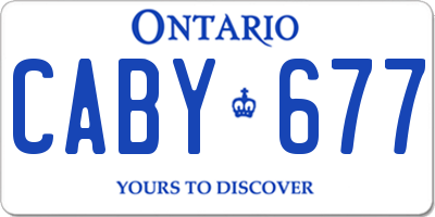 ON license plate CABY677