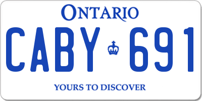 ON license plate CABY691