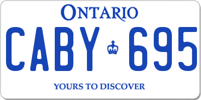 ON license plate CABY695