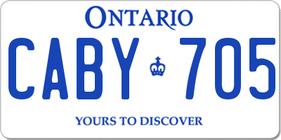 ON license plate CABY705