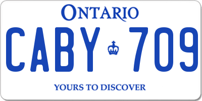 ON license plate CABY709