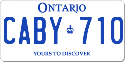 ON license plate CABY710