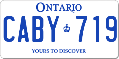 ON license plate CABY719