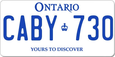 ON license plate CABY730