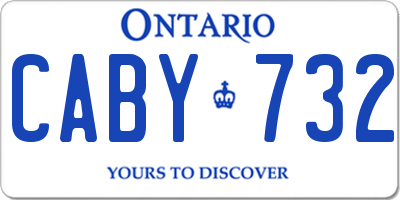 ON license plate CABY732