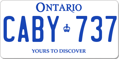 ON license plate CABY737