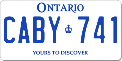 ON license plate CABY741