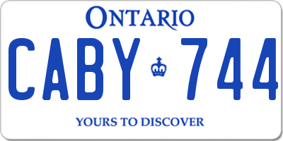 ON license plate CABY744