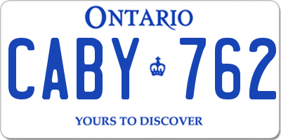 ON license plate CABY762