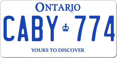 ON license plate CABY774