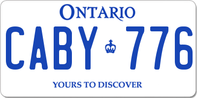 ON license plate CABY776