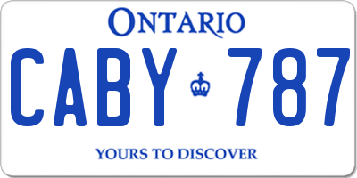 ON license plate CABY787