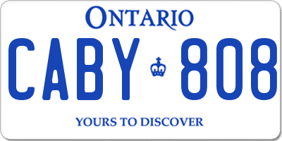 ON license plate CABY808