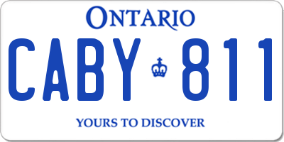 ON license plate CABY811