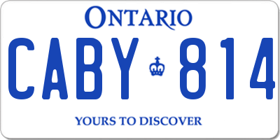 ON license plate CABY814