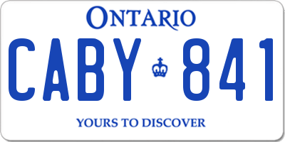 ON license plate CABY841