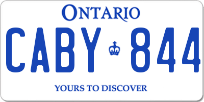 ON license plate CABY844