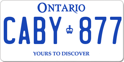 ON license plate CABY877