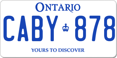 ON license plate CABY878