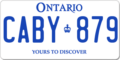 ON license plate CABY879