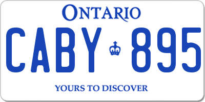 ON license plate CABY895