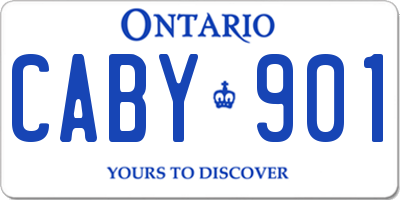 ON license plate CABY901